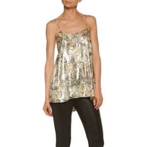HAUTE HIPPIE the Admire metallic print top
